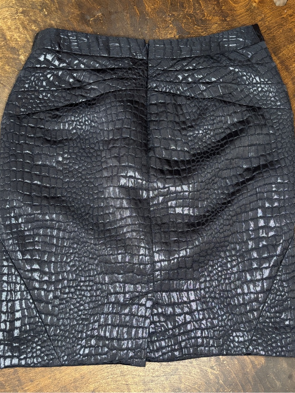 Worthington Black Textured Jacquard Pencil Skirt Size 8 Fully Lined - Picture 2 of 9